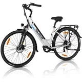 Žensko električno kolo za mestno vožnjo, S700-2, 27,5”, belo, (5000235213)