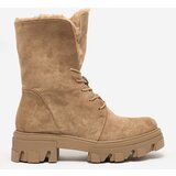 Resti Light brown women's lace-up boots Cavenma | Shoptok.si