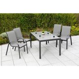 Gardenson Vrtni Set Amalfi, 5-Delno, Aluminij, Steklo | Shoptok.si