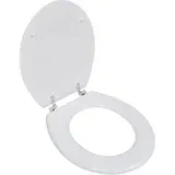 vidaXL Deska za WC školjko MDF pokrov preprost dizajn bela
