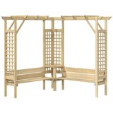 Furnova Kotna pergola s klopjo impregnirana borovina, (21918919) | Shoptok.si