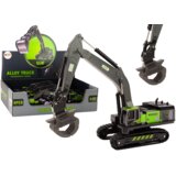  Metalni bager gusjeničar s hvataljkom 1:55 - crno/zeleni | Shoptok.si