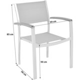 Gardenson Vrtni Stol Naxos, 2 Kos, Aluminij | Shoptok.si