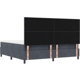 Posteljni mehanizem s posteljnino in klopjo temno siva 200x200 cm žamet | Shoptok.si
