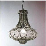  SIRU - Luster na lancu DOGE 1xE27/60W/230V prečnik 30 cm prozirno/crno venecijansko staklo | Eponuda.com