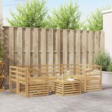  Set vanjskih sofa 7 kom. Bijela Čvrsto drvo akacije | shoptok.hr