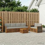  Set vanjskih sofa 7 kom. Prirodna i svjetlosiva | shoptok.hr