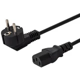 CL-146 Power cable Schuko IEC C13, 3 m Black