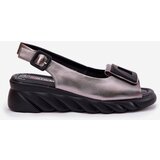 ARTIKER Ladies leather wedge sandals with decoration | Shoptok.si