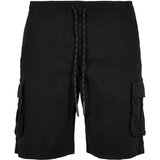 Urban Classics Drawstring Cargo Shorts Black | shoptok.hr