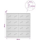  Gabion s žicom debljine 3 5 mm i mrežom 10x10 cm 200x10x200 cm - 10 cm 200 cm 200 cm | shoptok.hr