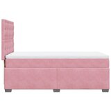 Box spring krevet s madracem ružičasti 90x190 cm baršunasti | shoptok.hr