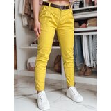 DStreet Spodnie damskie chinosy z paskiem MODELA musztardowe | Shoptok.si