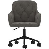  Okretna uredska stolica tamnosiva baršunasta | shoptok.hr