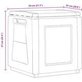  Vrtna kutija za pohranu 54 x 53 x 57 cm 130 L tamnosiva i crna | shoptok.hr