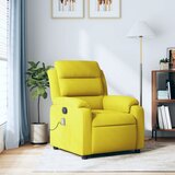 vidaXL Masažni naslonjač žuti baršunasti | shoptok.hr