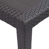 The Living Store Vrtni stol smeđi 79 x 79 x 72 cm plastika s izgledom ratana | shoptok.hr
