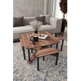 Hanah home set stolova za kafu pizza square walnut (282PTR1561) | ePonuda.com