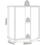 MID.YOU Arhivska Omara Salia B60, Antracit, Barva Hrasta | Shoptok.si