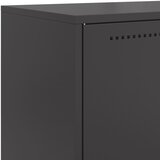  Visoka komoda crna 68,5 x 38,5 x 123,5 cm čelična | shoptok.hr