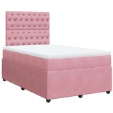 Box spring krevet s madracem ružičasti 120 x 200 cm baršunasti | shoptok.hr