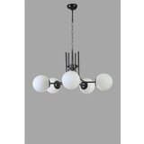Opviq nevada 5 li siyah beyaz Camlı avize crno - beli luster | ePonuda.com