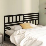  Uzglavlje za krevet crno 186 x 4 x 100 cm od masivne borovine | shoptok.hr