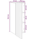  Ormar za montažu na zid Bijela 33 x 34,5 x 94 cm | Shoptok.si