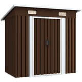Furnova Vrtna skladiščna lopa rjava 194x121x181 cm jeklena, (21912750) | Shoptok.si