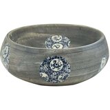 Nadgradni umivaonik sivi ovalni 59 x 40 x 15 cm keramički | shoptok.hr