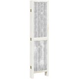  Sobna pregrada s 6 panela bijela od masivnog drva paulovnije 40 x 160 cm | shoptok.hr