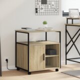vidaXL Pisarniška omara sonoma hrast 60 x 46 x 67 cm Konstruiran les Cene