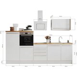 Respekta Premium Kuhinjski komplet BERP290HWGC (Širina: 290 cm, S električnim uređajima, Sivo, visoki sjaj) | shoptok.hr