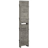 Sobna pregrada s 5 panela siva 179 x 166 cm od masivnog drva | shoptok.hr