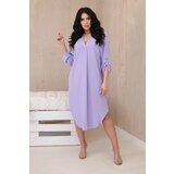 Kesi Light purple dress with a V-neck Cene