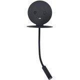 Nova Luce Črna aluminijasta LED stenska svetilka z upogljivo konstrukcijo/z USB priključkom Eclip – | Shoptok.si