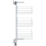 Kuhinjska izvlačna žičana košara s 3 razine srebrna 47x25x56 cm | shoptok.hr