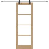 vidaXL klizna vrata s paketom hardvera 78x211 cm od masivnog drva bora | shoptok.hr