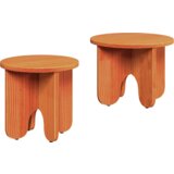  Set stolića za kavu 2 pcs Voštano smeđa 39.5 x 39.5 x 30 cm | shoptok.hr