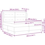  Postelja s vzmetnico Temno Siva 200x200 cm Tkanina, (22051203) | Shoptok.si
