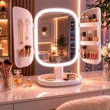  Trodelno LED ogledalo za šminkanje sa kutijom | Eponuda.com