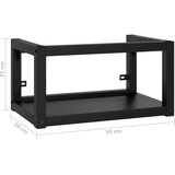  Zidni okvir za kupaonski umivaonik crni 59x38x31 cm željezni | Eponuda.ba
