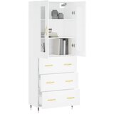  Visoka komoda bijela 69,5x34x180 cm konstruirano drvo | shoptok.hr
