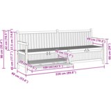 vidaXL Klupa za vrtno skladištenje s pohranom Smeđa 228 x 60 x 90 cm | shoptok.hr