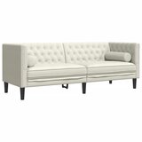 Maison Chic kavč - Sofa - Kanape chesterfield z vzglavniki trosed krem žamet, (21727000) Cene