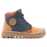 Palladium Škornji Pampa HI Cuff Kids Boots - Dear Brown/Mid Indigo Bež