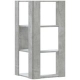  Kutni regal za knjige 3 razine boja betona 50x50x102 cm drveni | shoptok.hr