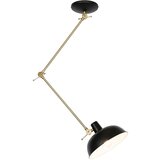 QAZQA Retro stropna svetilka črna z bronasto - Milou | Shoptok.si