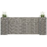  Gabionska sadilica u H-obliku od čelične žice 260 x 40 x 100 cm | shoptok.hr