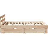  Krevetna konstrukcija Smeđa 120 x 190 cm Čvrsto borovo drvo | Eponuda.com